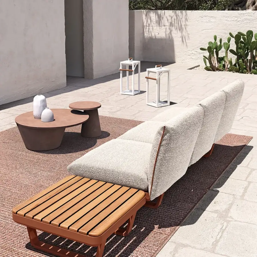 Exceptional Atmosphera Totem side table crafted with metal and transparent waterproof painting in matte white finish