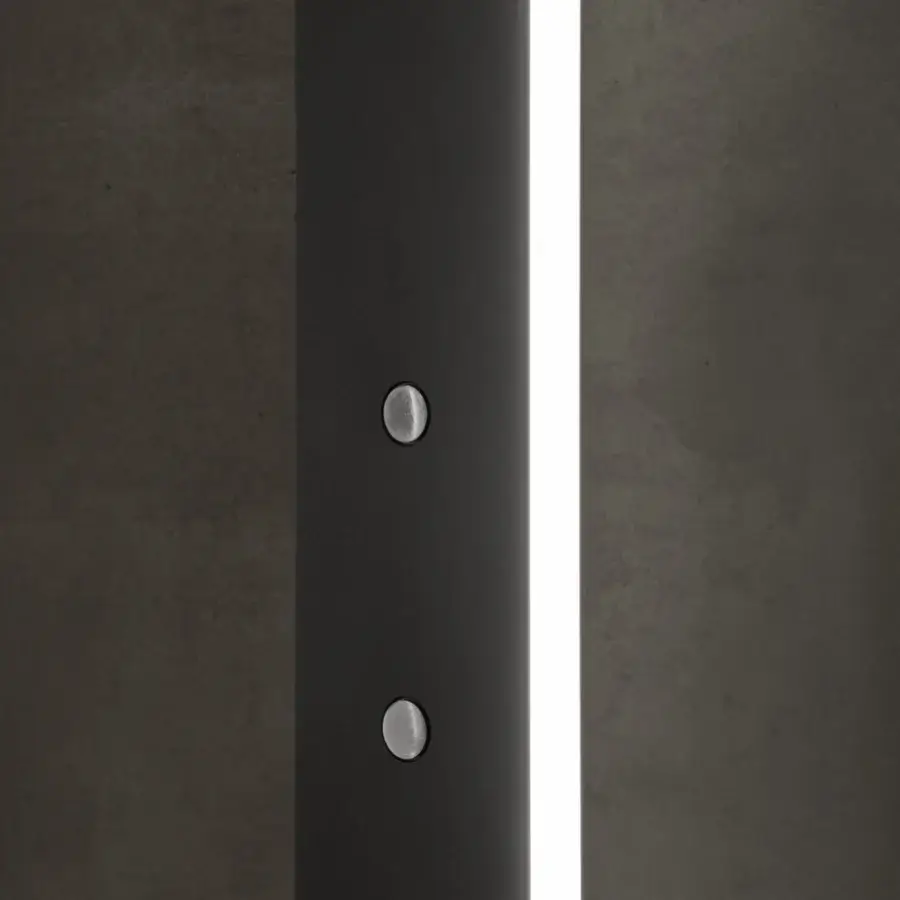 Distinguished Contardi Fly floor lamp in dark gray with matte metal and synthetic light diffuser offering dual illumination