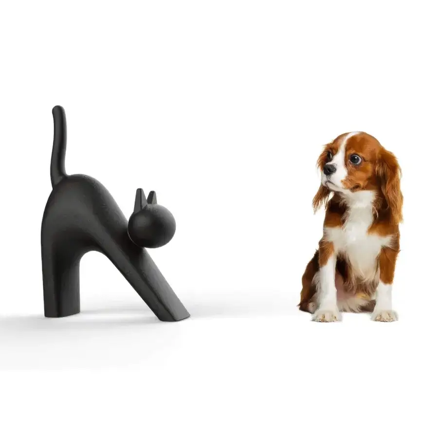 Superior Serralunga Gatt-One sculpture molded from durable LLDPE with textured Moleskin finish in black