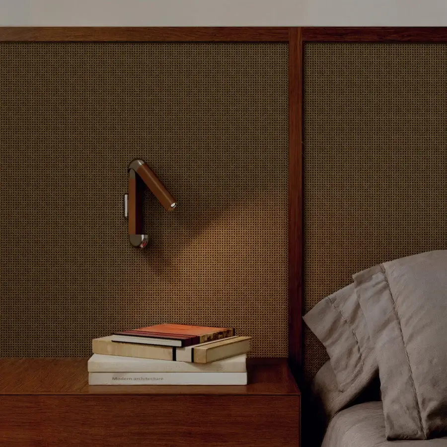 Distinguished Contardi Picchio wall lamp crafted in Italy with a pivoting arm and matte charcoal gray metal finish