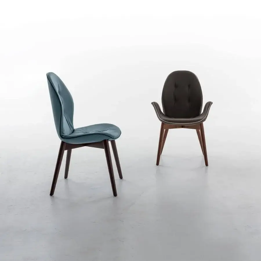 Sophisticated Tonin Casa Sorrento armchair with dark gray textile upholstery and sleek oak finished ash wood structure