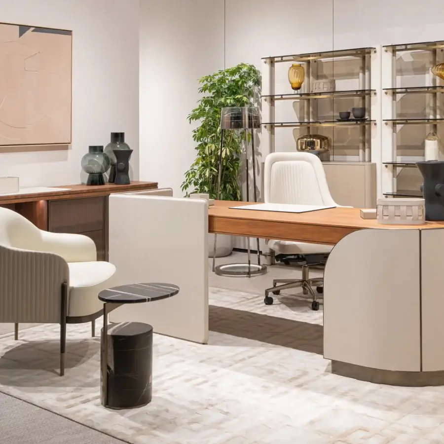Sophisticated Capital Oxford lounge chair with creamy white woven fabric upholstery and quilted leather backrest