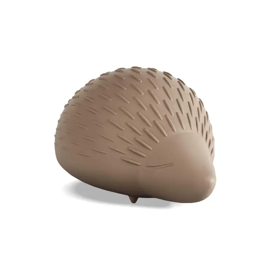 Elegant Serralunga Bonnie sculpture crafted in muted beige LLDPE with a textured surface and integrated RGBW LED system
