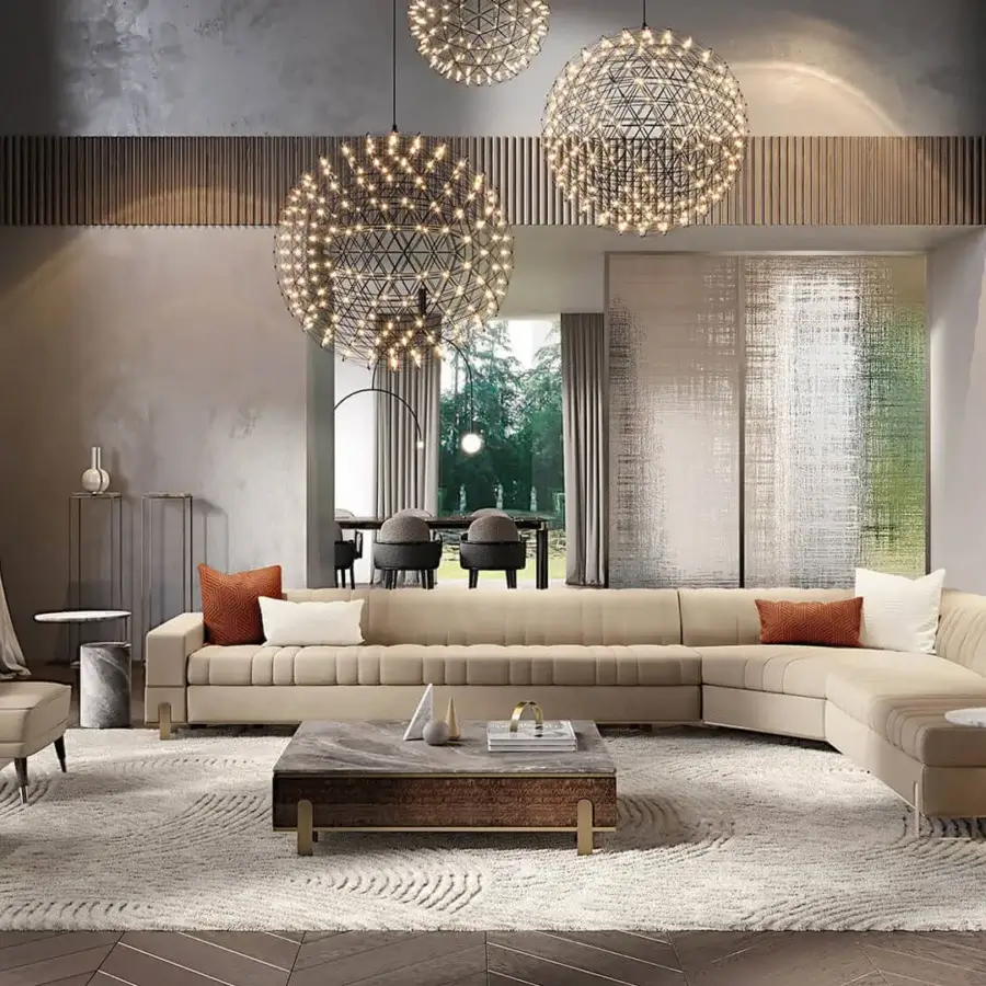 Elegant Capital Grand coffee table with a dark mottled marble top and light to medium tone wooden frame built in Italy