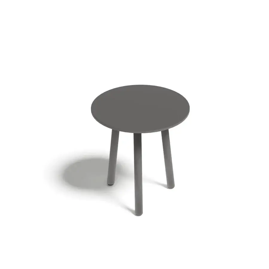 Superior Atmosphera Dream side table crafted with aluminum frame and top in matte gray finish