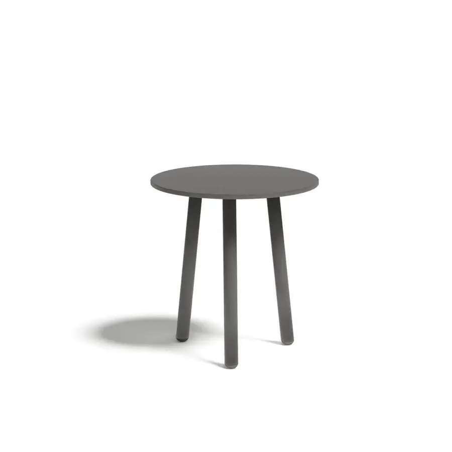 Elegant Atmosphera Dream side table with durable aluminum frame and top in dark gray epoxy paint finish