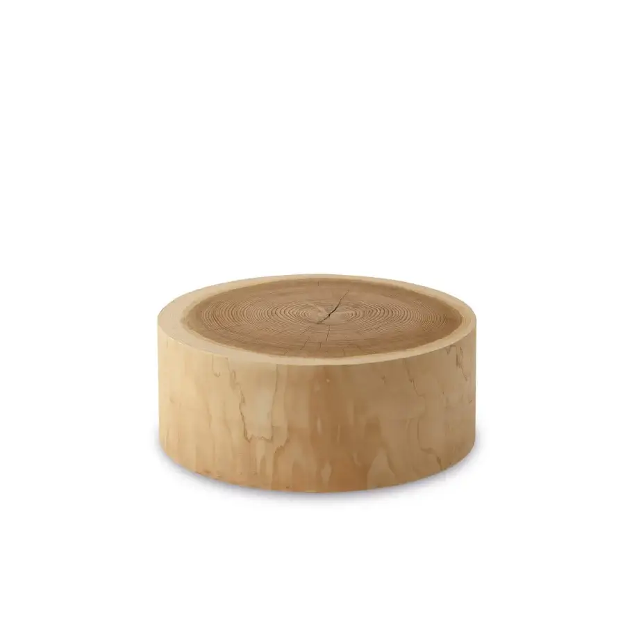 Exceptional Riva 1920 Eco coffee table crafted in light yellowish-brown scented cedar with matte finish