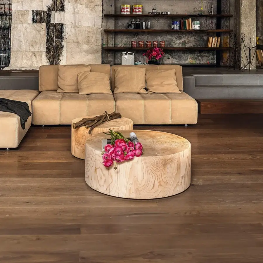 Exceptional Riva 1920 Eco coffee table crafted in light natural scented cedar with a raw untreated matte finish