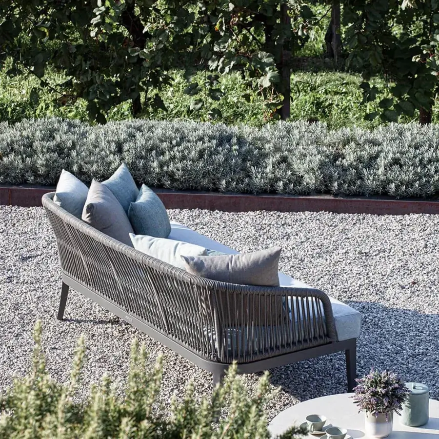 Superior Atmosphera Smart coffee table with matte white Gres top and durable powder-coated aluminium structure