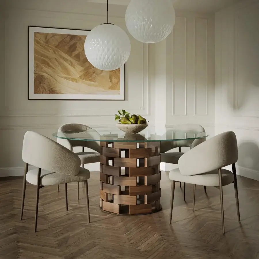 Sophisticated Tonin Casa Astra armchair upholstered in smooth matte fabric with a satin light bronze painted metal base
