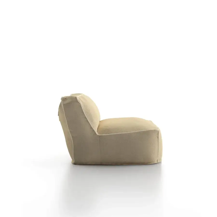 Superior Atmosphera Soft lounge chair with woven textured fabric and matte beige finish for lasting comfort