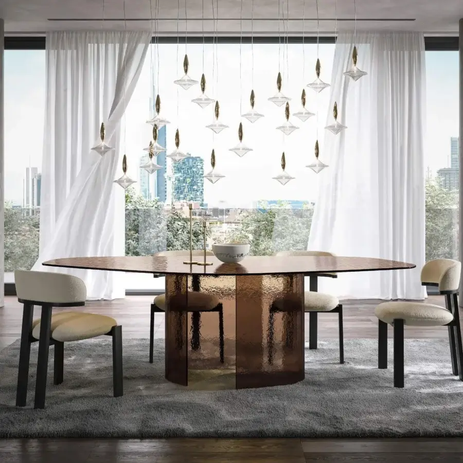 Harmonious Tonin Casa Camila chair with light beige textile upholstery and satin finish solid wood legs