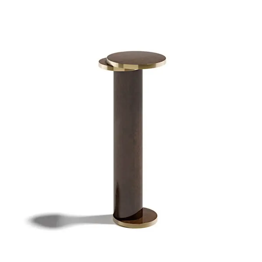 Superior Capital Celine pedestal crafted in wood veneer and luxurious marble with a glossy finish
