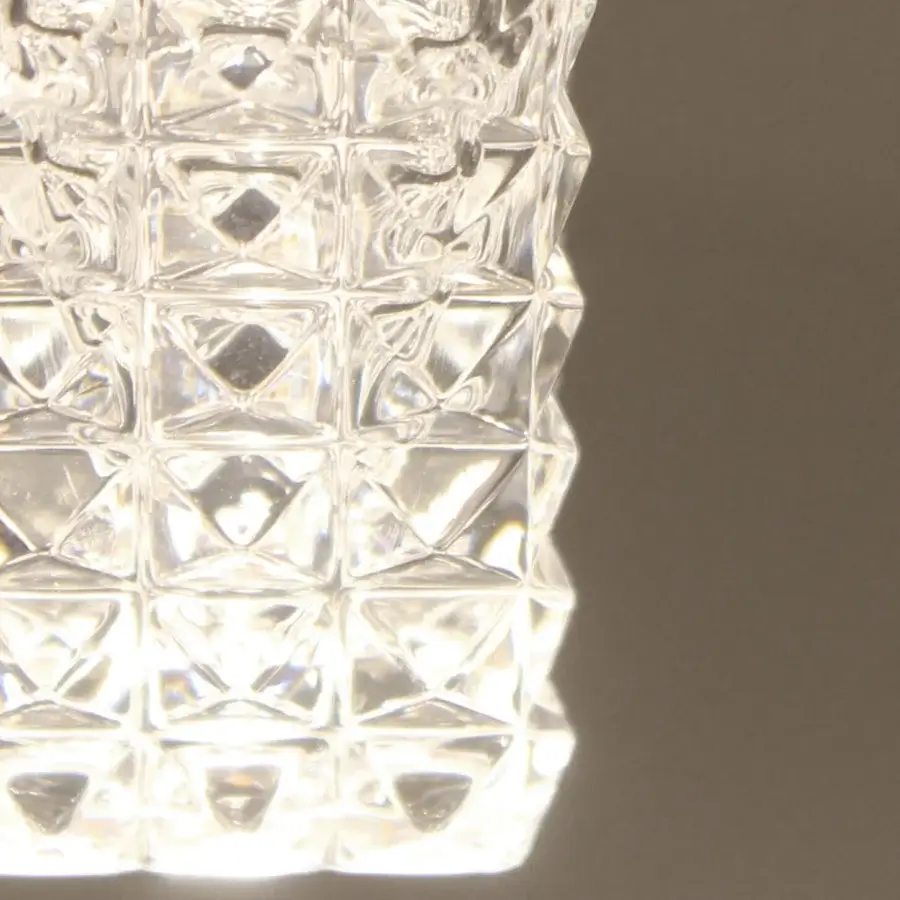 Exceptional Contardi Mikado suspension lamp crafted with rectangular brass tubes and exquisitely engraved crystal cubes in a highly glossy finish
