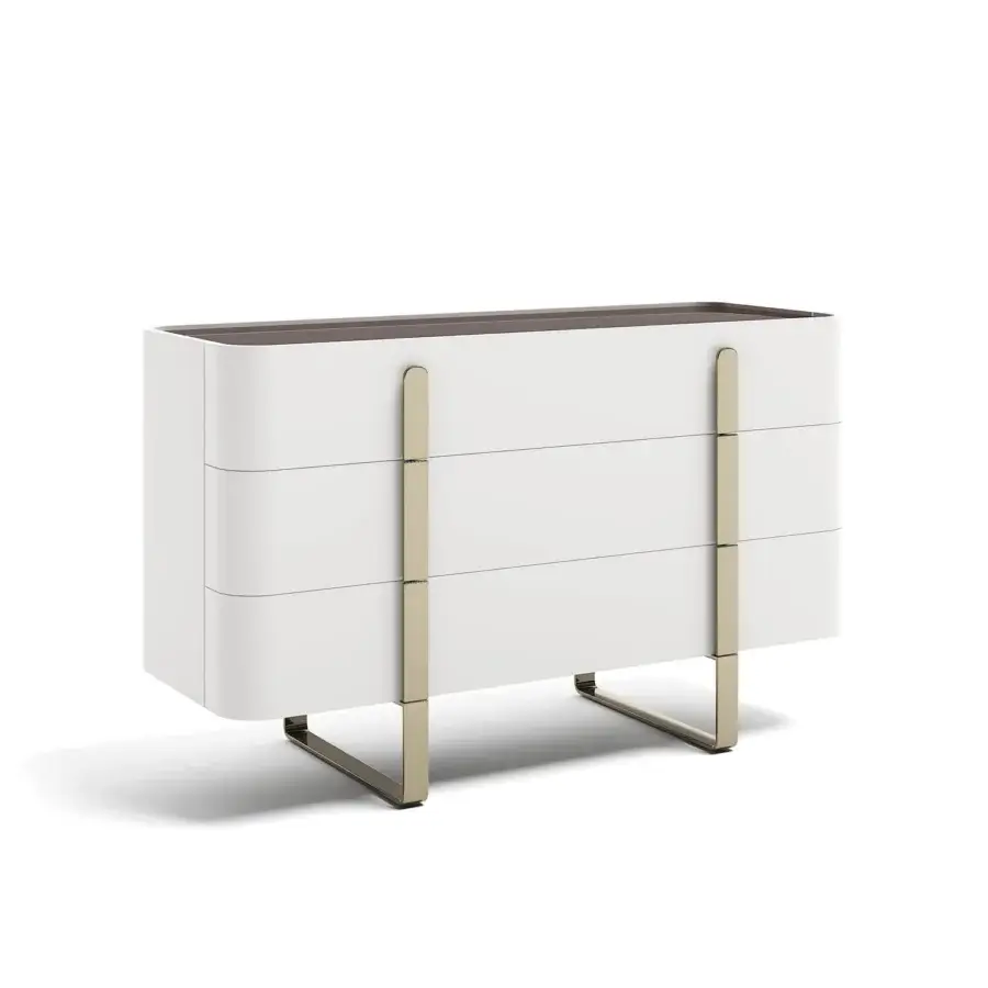 Superior Capital Eden dresser with lacquered structure and rich wooden top surface