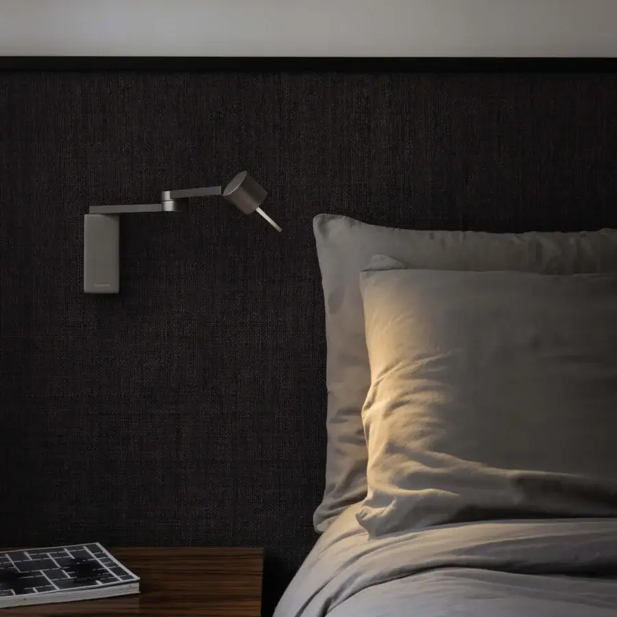 Exceptional Contardi Manhattan wall lamp crafted in Italy with a matte metal finish and adjustable positioning