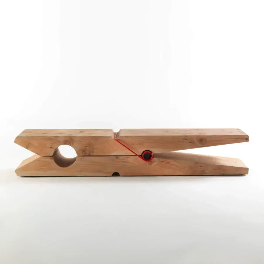 Distinguished Riva 1920 Molletta bench crafted in solid Lebanese cedar wood with a satin finish
