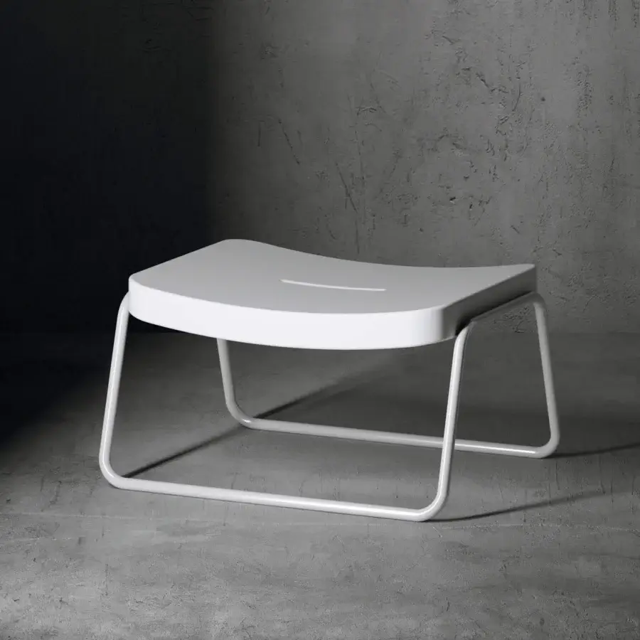 Superior Serralunga Timeout lounge chair with a low curved form crafted in durable recyclable LLDPE with matte finish