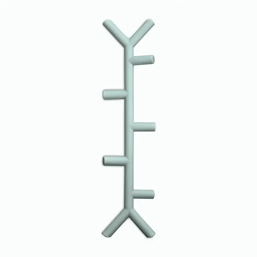 Superior Serralunga Ramo coat stand crafted in pale green recyclable LLDPE with a matte finish
