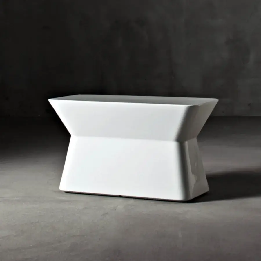Distinguished Serralunga Palenquera coffee table crafted in recyclable LLDPE with a matte finish and pyramidal composition