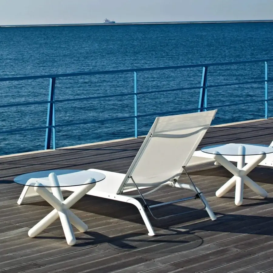 Exceptional Serralunga Lazy Lounger lounger crafted with a painted aluminum frame and durable Batyline fabric for refined outdoor relaxation