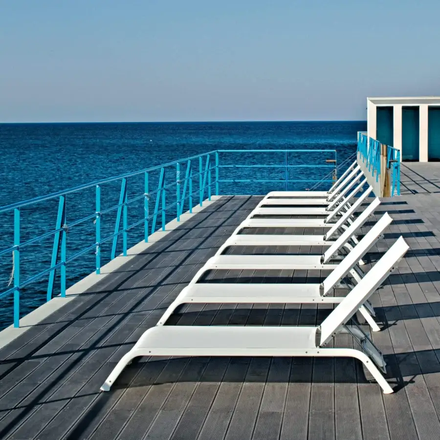 Superior Serralunga Lazy Lounger lounger crafted with painted aluminum and durable Batyline fabric for refined outdoor comfort