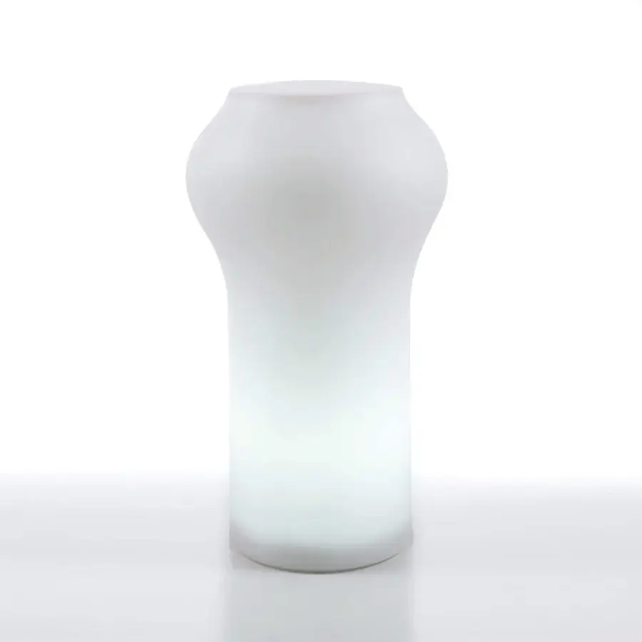 Exclusive Serralunga Floret floor lamp sculpted from translucent LLDPE with a frosted satin finish