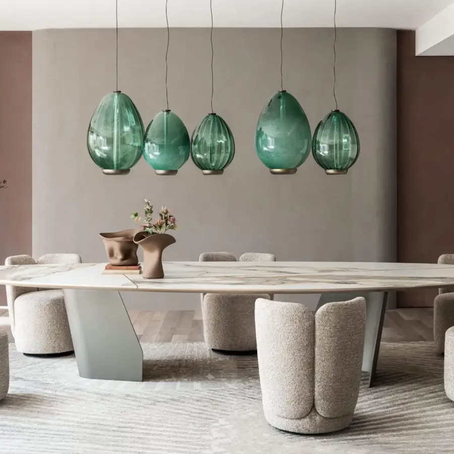 Sophisticated Cattelan Italia Senator Keramik Magnum dining table with polished marble-effect ceramic and matte metal legs
