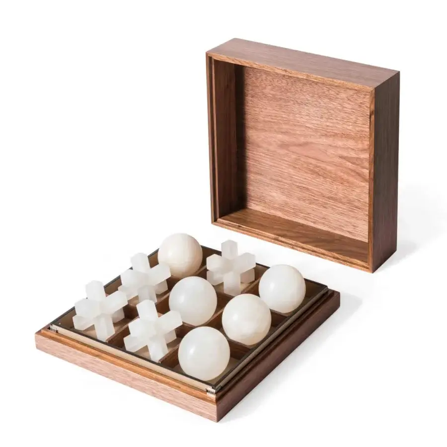 Alabaster Tic Tac Toe Set #3