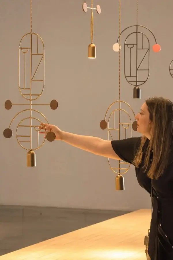 Wooden Dots Suspension Lamp - Multi-Piece #3