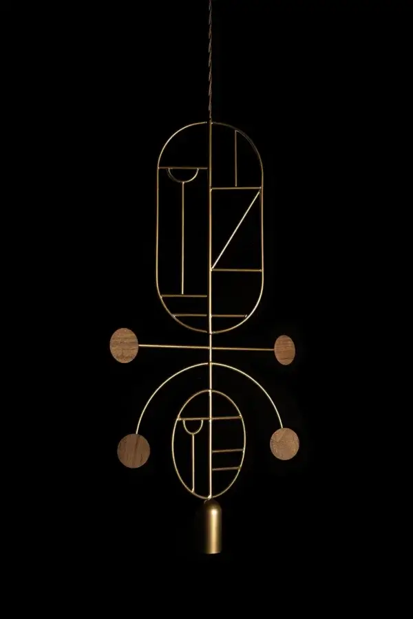 Wooden Dots Suspension Lamp - Multi-Piece #6