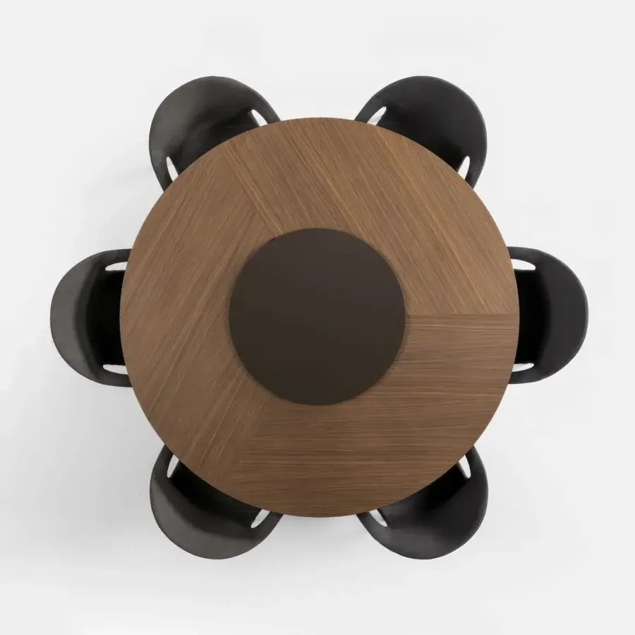 Pala Round Wood/Marble Table #4