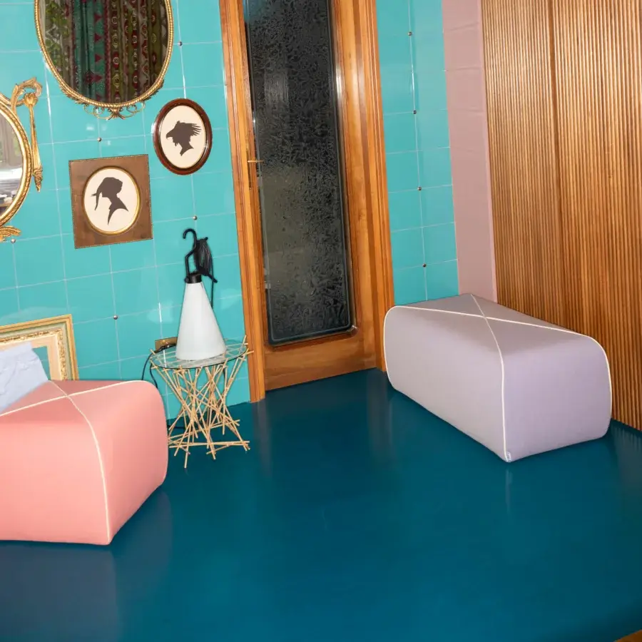 B-Line Crossed Pouf #6