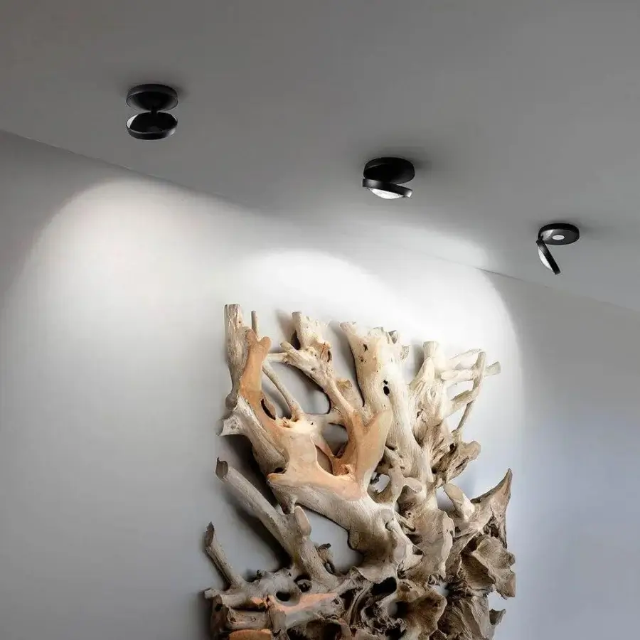 Elegant Lodes Nautilus ceiling lamp with adjustable arm in dark matte metal delivering focused illumination