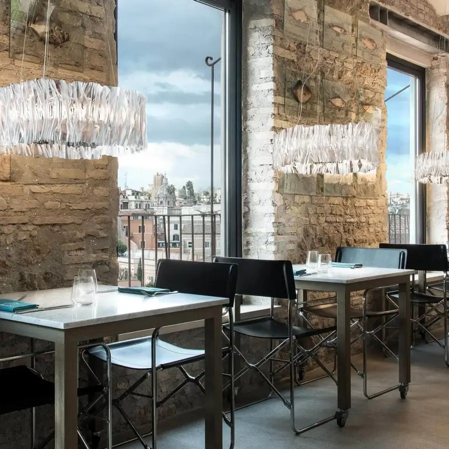 Superior Slamp Accordeon suspension lamp crafted from translucent white hand-moulded Lentiflex® with crystalline form
