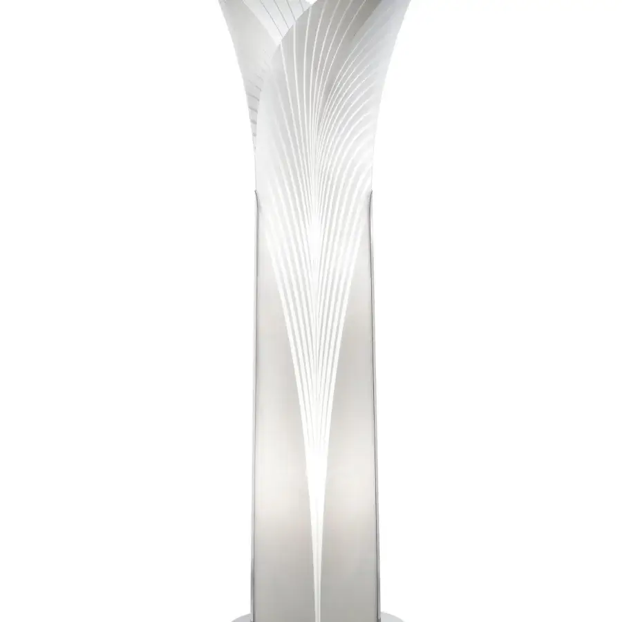 Superior Slamp Las Palmas floor lamp with translucent white Opalflex® petals and glossy base