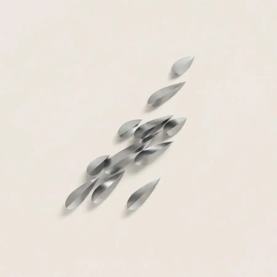 Exquisite Paolo Castelli Anodine Imago wall lamp handcrafted from steel with brushed silver grey finish