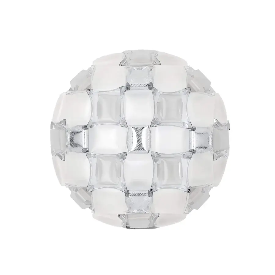 Exceptional Slamp Mida wall lamp crafted from white Opalflex® and printed Lentiflex® with a glossy finish