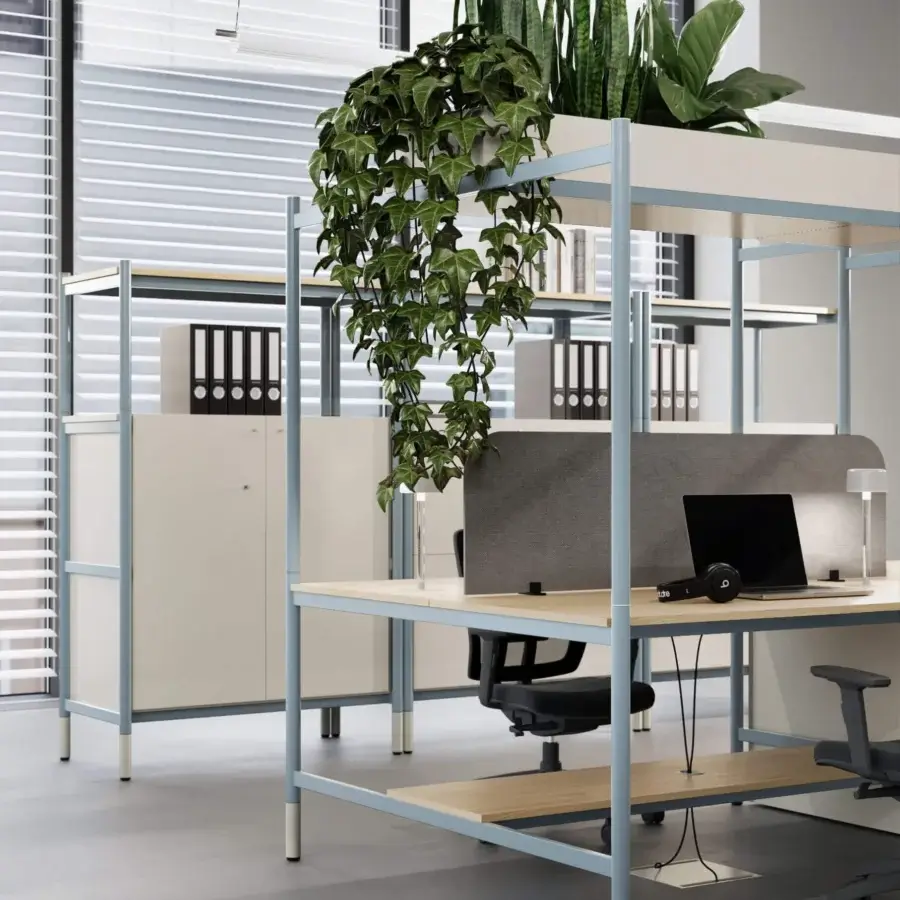 Codutti 2BE Office 6-Seat Workstation Desk #3