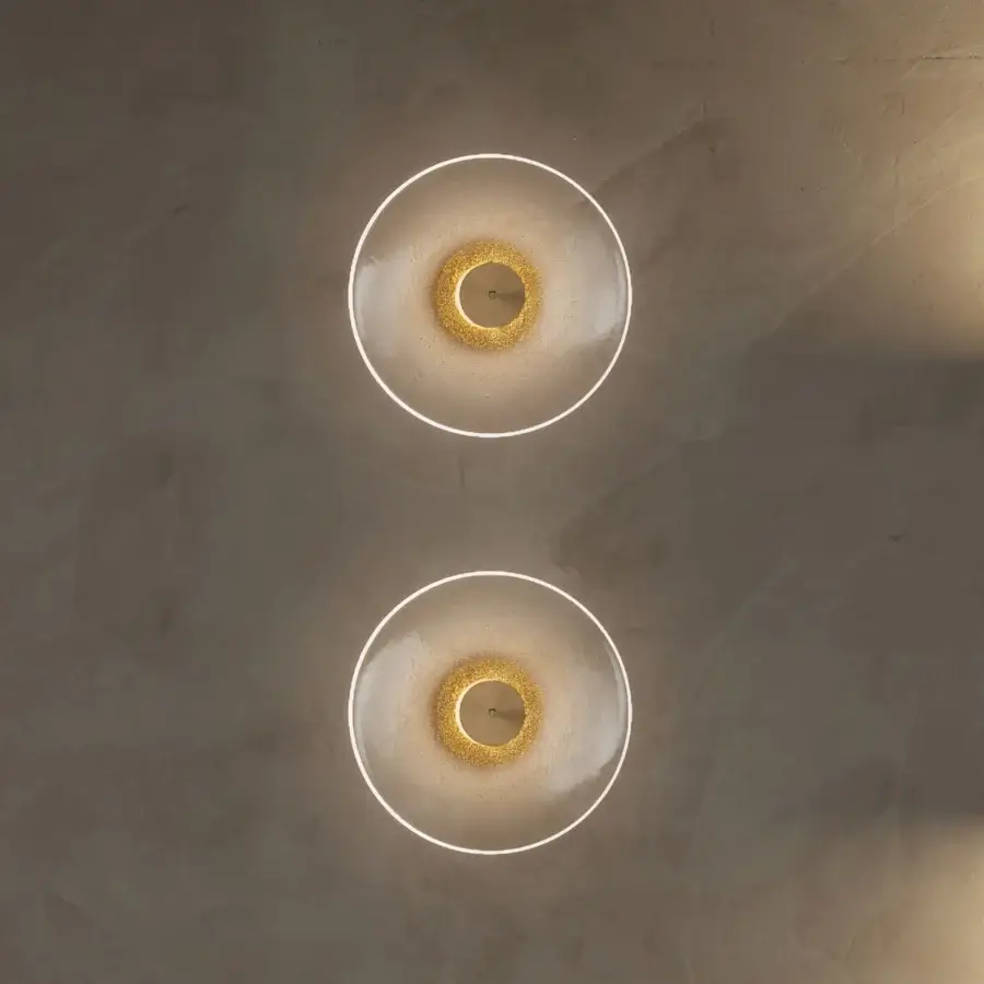 Paolo Castelli Golden Disc Wall Lamp #2