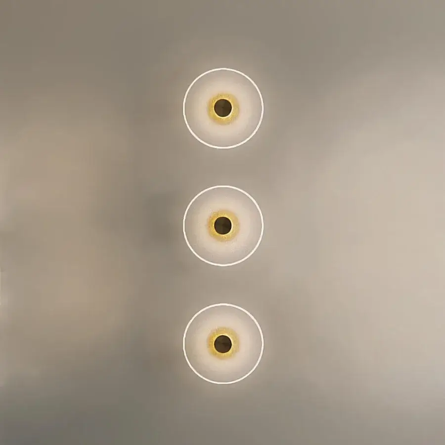 Paolo Castelli Golden Disc Wall Lamp #5