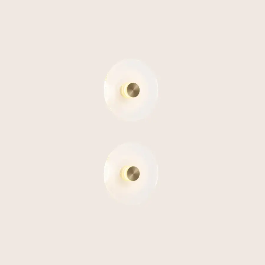 Paolo Castelli Golden Disc Wall Lamp #7
