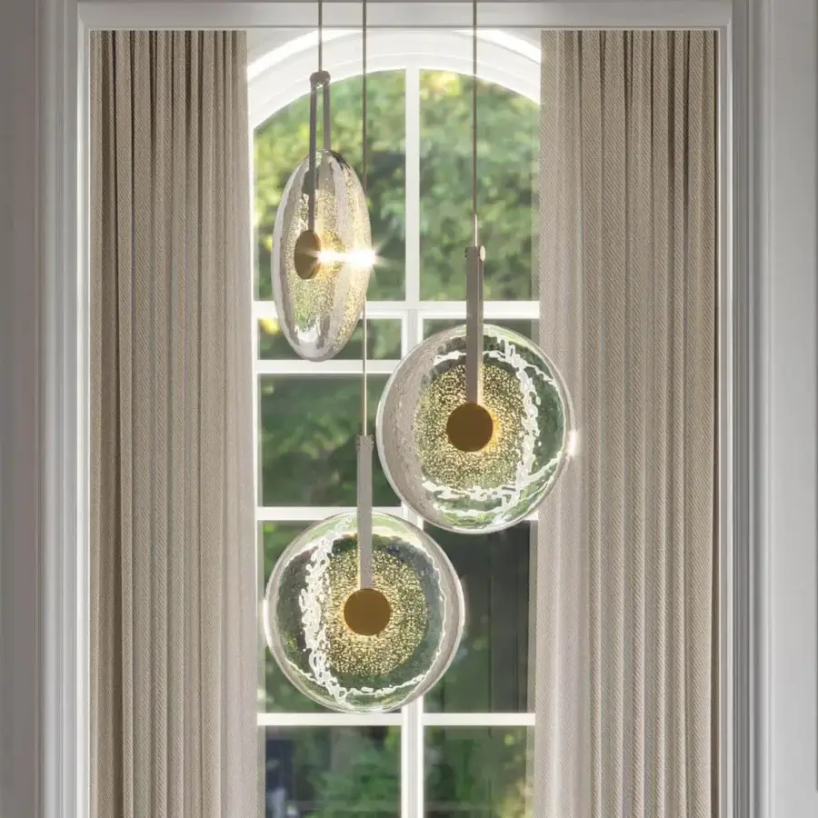 Paolo Castelli Golden Disc Suspension Lamp #1