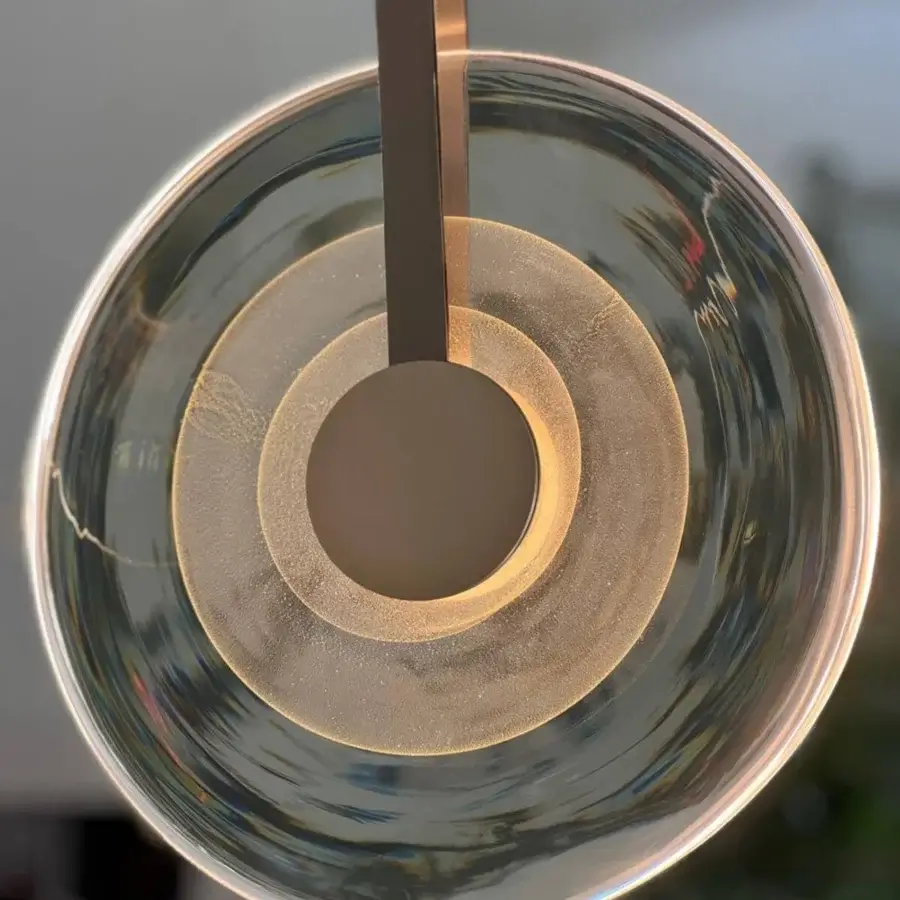 Paolo Castelli Golden Disc Suspension Lamp #3