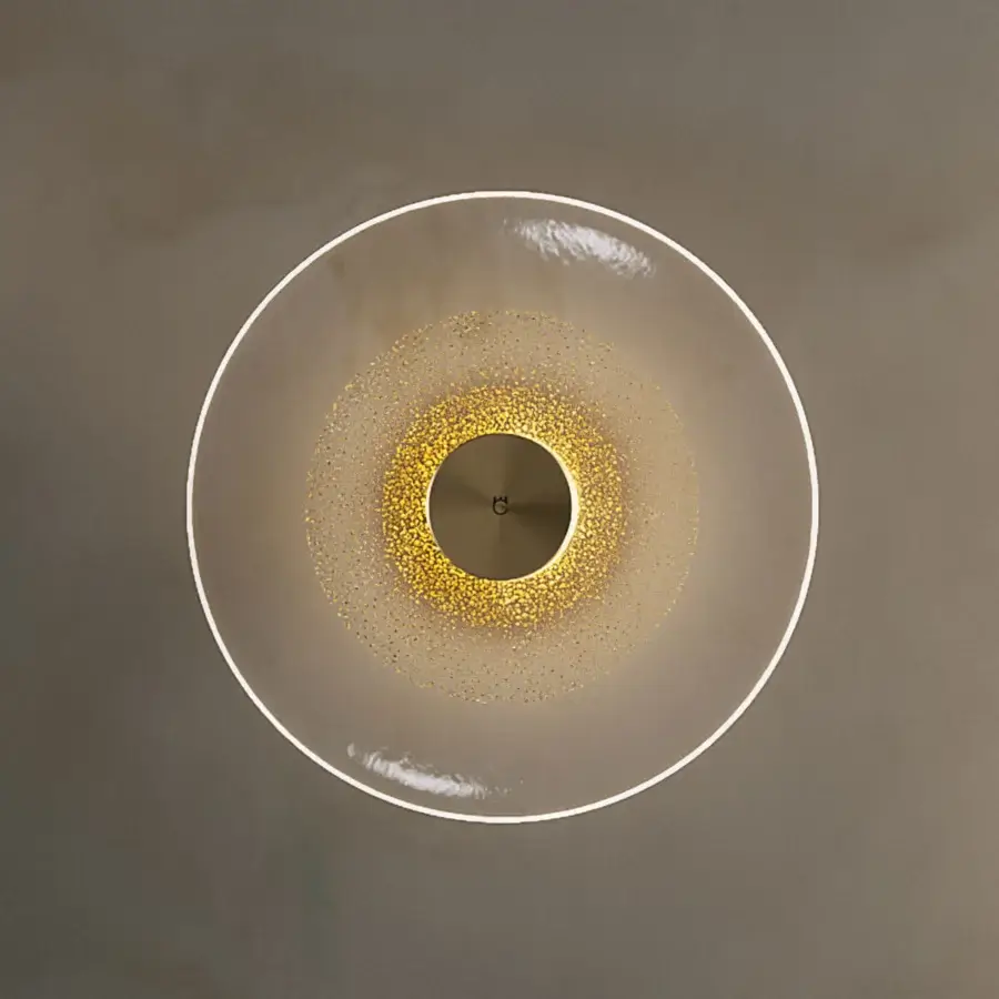 Paolo Castelli Golden Disc Wall Lamp #1