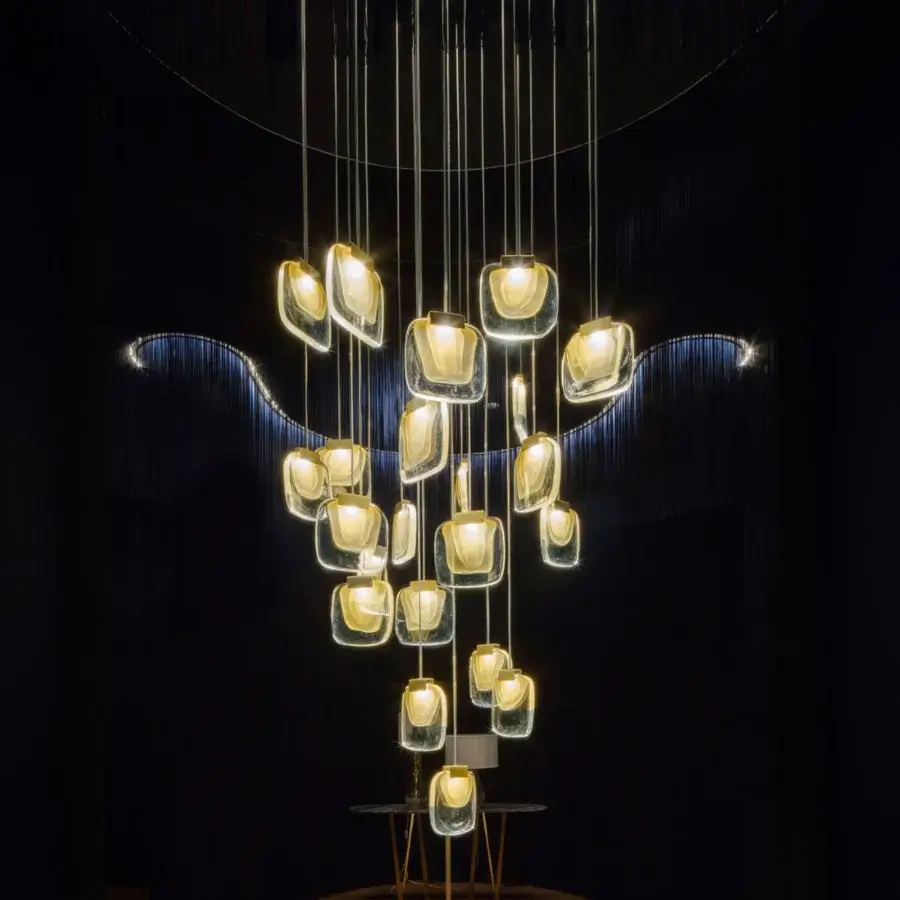 Paolo Castelli Golden Cloud Suspension Lamp #3