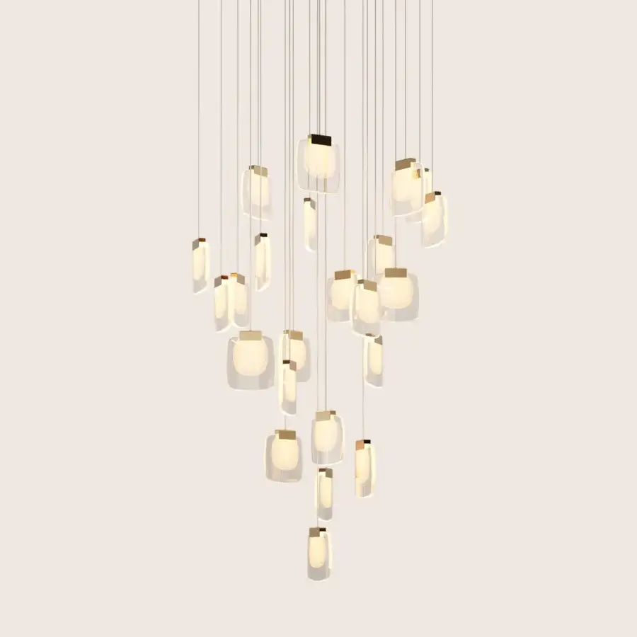 Paolo Castelli Golden Cloud Suspension Lamp #9