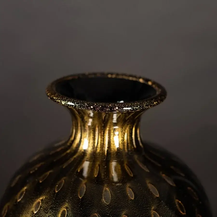 1295 Murano Venezia Table Lamp - Black & 24k Gold Leaf #6