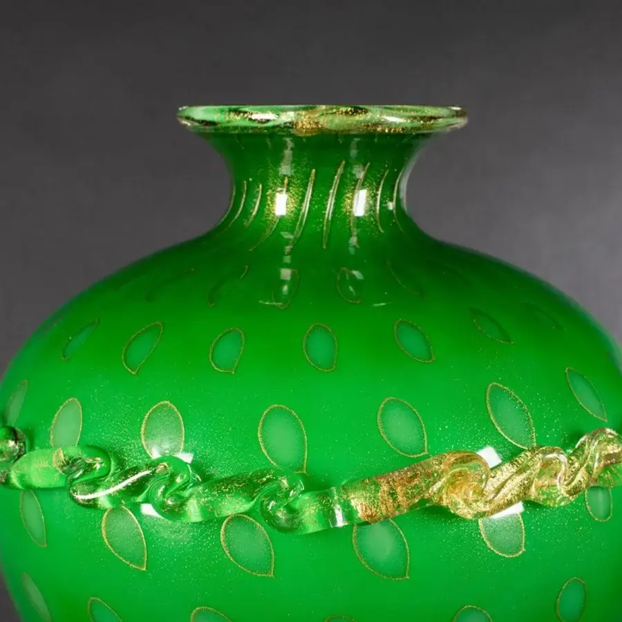 1295 Murano Venezia Table Lamp - Emerald Green & 24k Gold Leaf #4