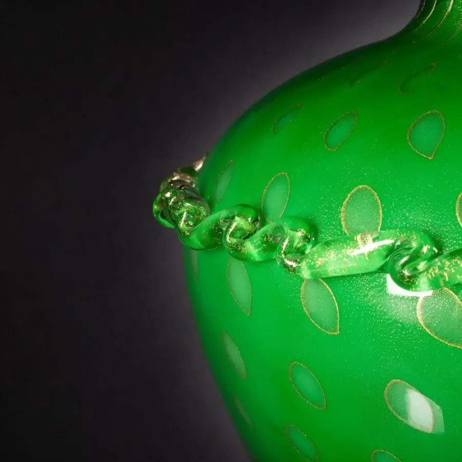 1295 Murano Venezia Table Lamp - Emerald Green & 24k Gold Leaf #5